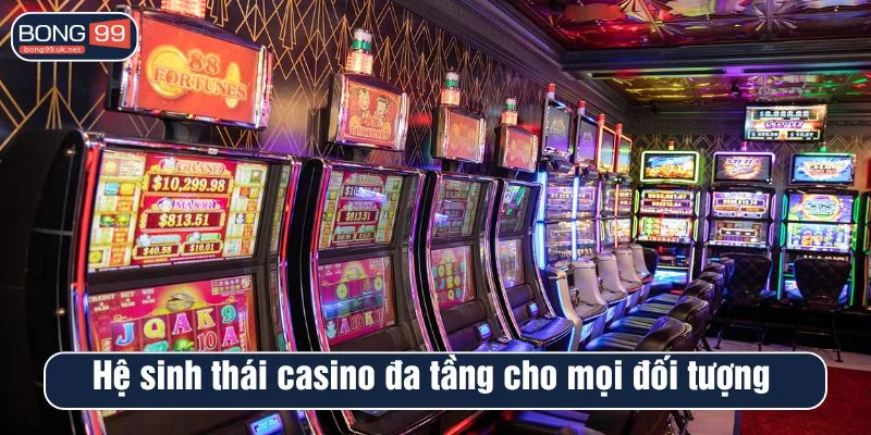 Hệ sinh thái casino đa tầng cho mọi đối tượng 